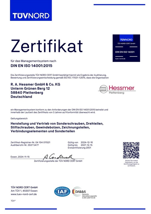 DIN EN ISO 14001:2015